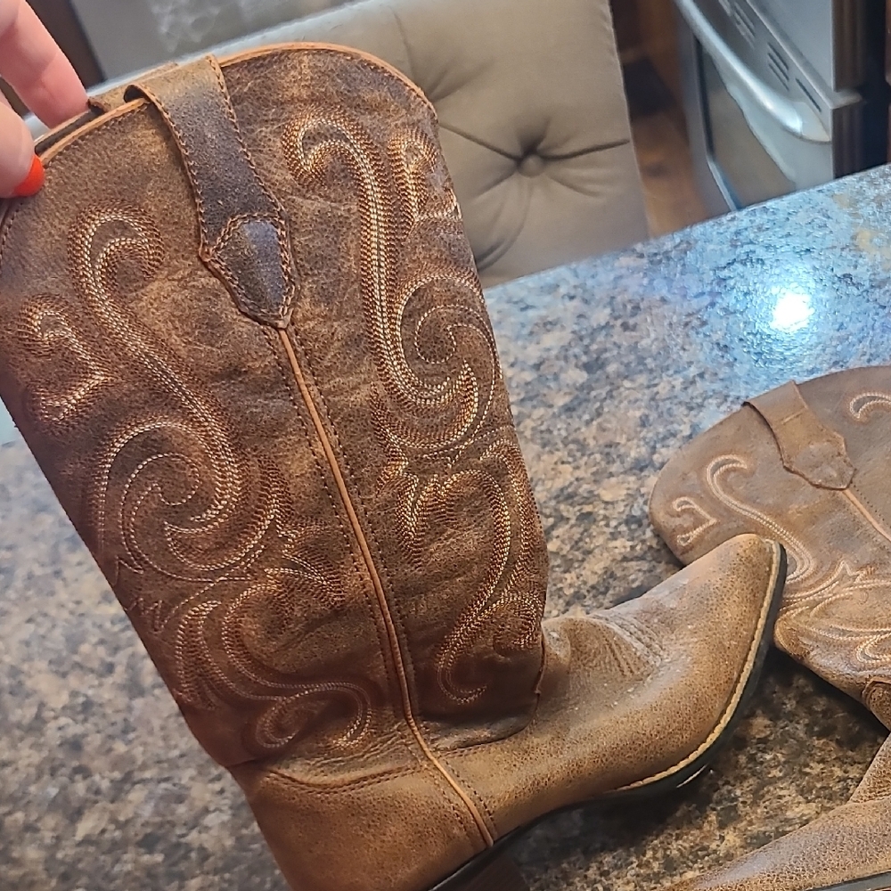 Durango Tan Western Heeled Boots